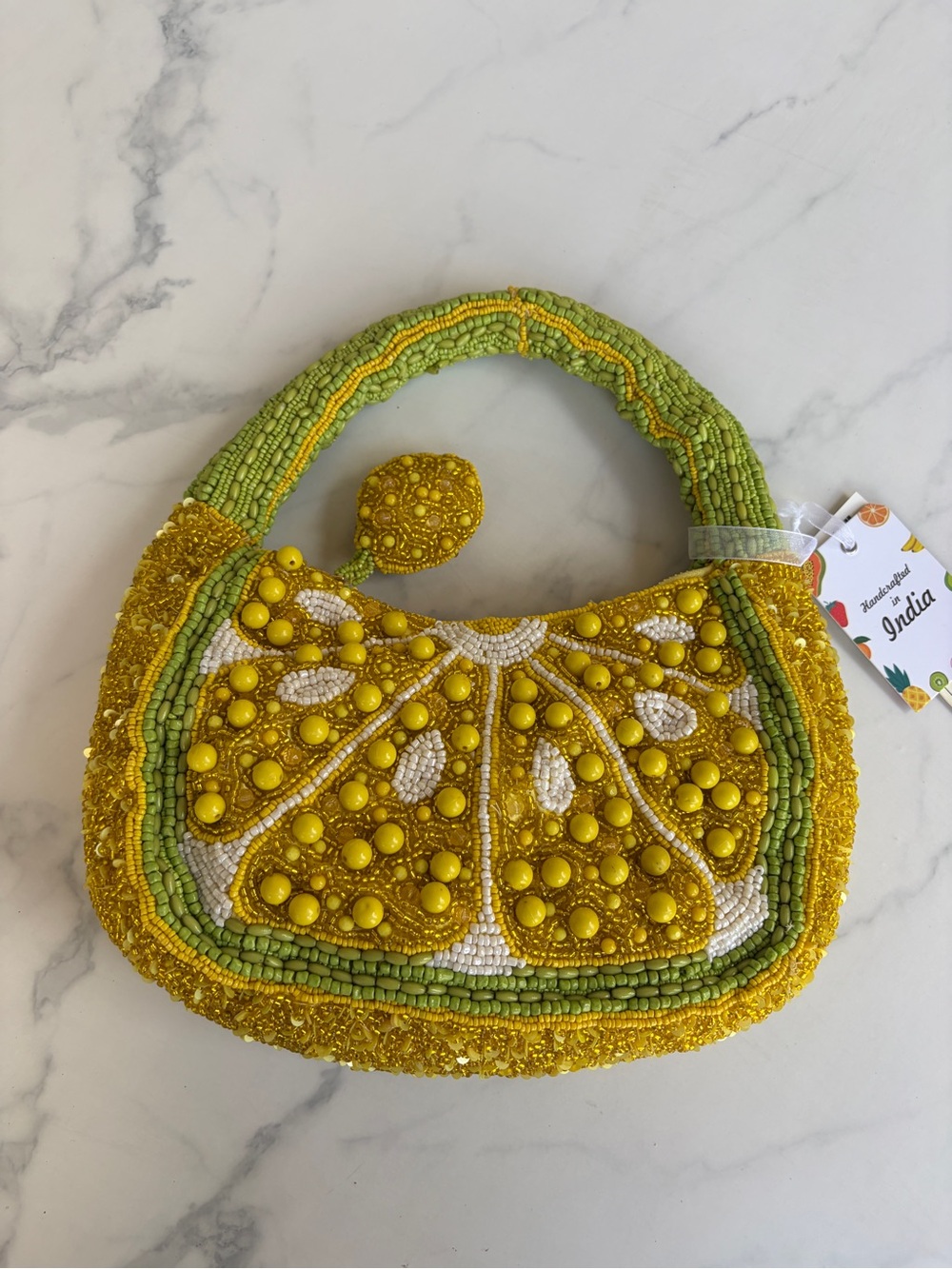 Lemon Slice Beaded Bag - Viral, New with tags